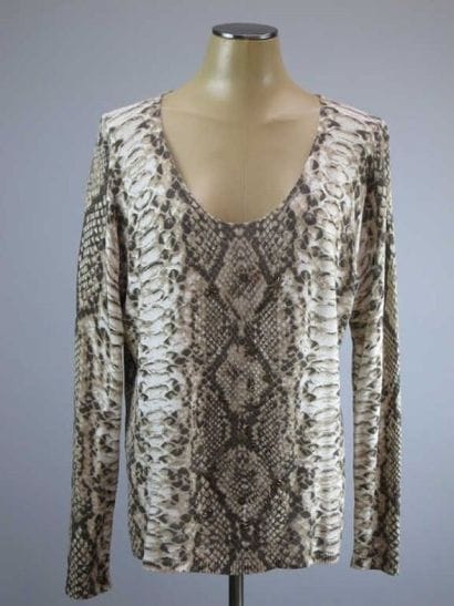 Marina Rinaldi. Pull en coton, impression...