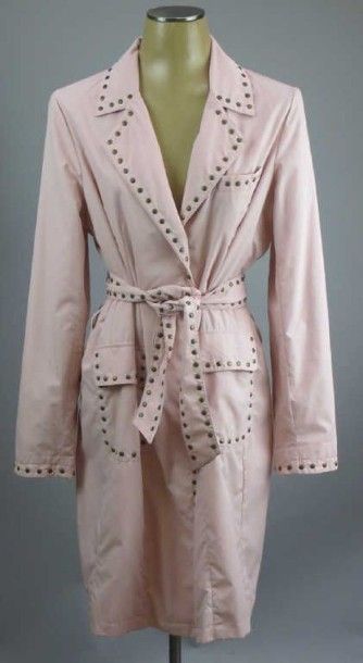 Stella Collezioni. Imperméable soyeux rose...