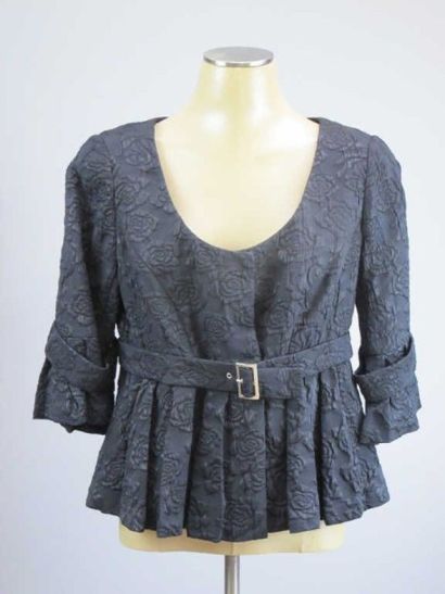 Anne Fontaine. Veste en coton façonné, ceinture,...