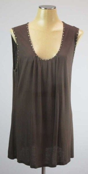 Gérard Darel. Haut jersey marron, taille...