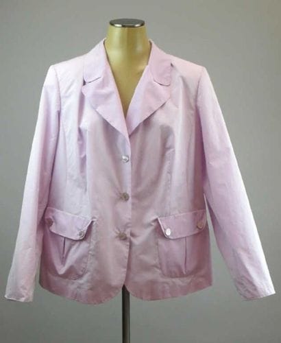 Marina Rinaldi. Veste en taffetas rose, 3...
