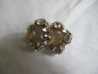 Anonyme. Créoles vintage années 50, strass,...