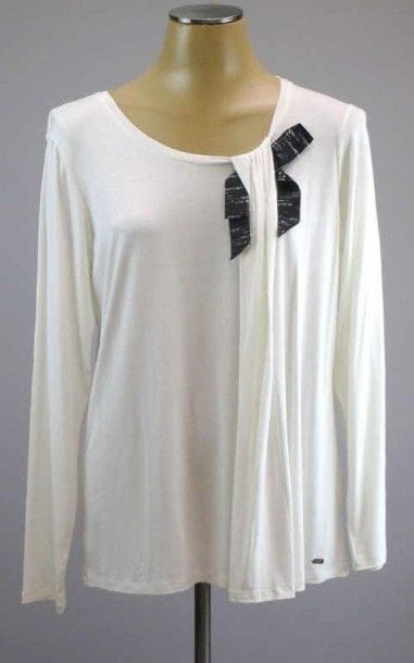 Persona. Haut jersey blanc, manches longues,...