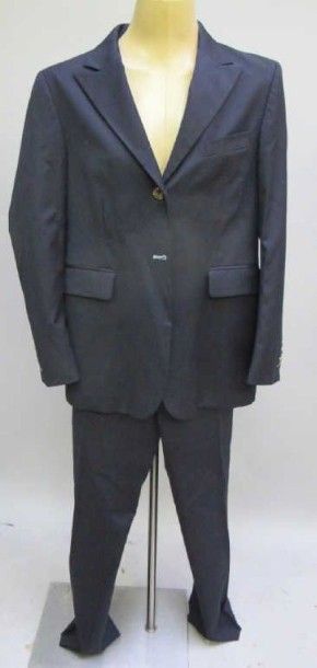 CURLING PARIS. Tailleur pantalon bleu marine,...