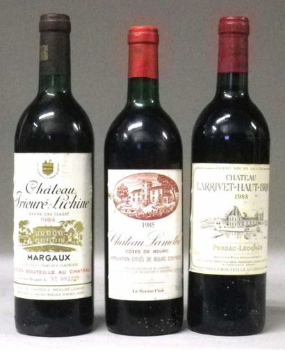 LOT DE 3 BOUTEILLES VINS ROUGES DE BORDEAUX:1...