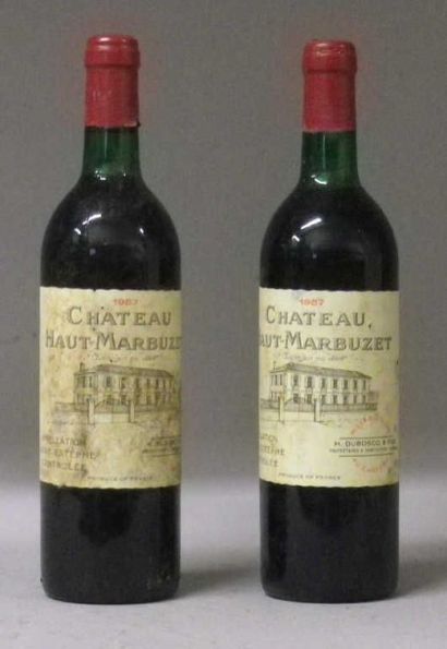 2 Bouteilles CHÂTEAU HAUT MARBUZET 1987 -...