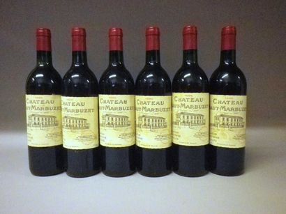 6 Bouteilles CHÂTEAU HAUT MARBUZET 1995 -...