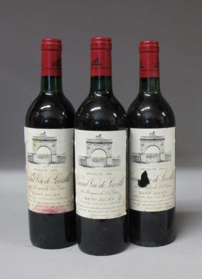 3 Bouteilles CHÂTEAU LEOVILLE LAS CASES 1986...
