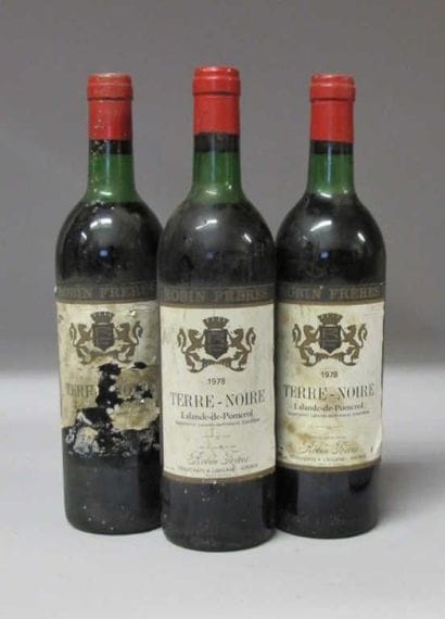 3 Bouteilles CHÂTEAU TERRE NOIRE - Lalande...