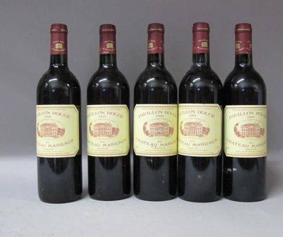 5 Bouteilles PAVILLON ROUGE DU CHÂTEAU MARGAUX...