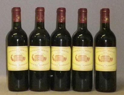 5 Bouteilles PAVILLON ROUGE DU CHÂTEAU MARGAUX...