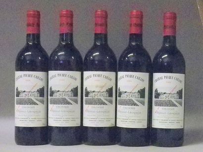 5 Bouteilles CHÂTEAU PICQUE CAILLOU 1989...