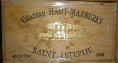 12 Bouteilles CHÂTEAU HAUT MARBUZET 2000...