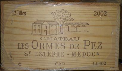12 Bouteilles CHÂTEAU LES ORMES DE PEZ 2002...