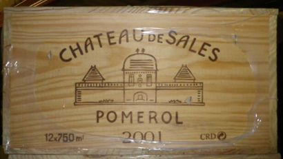 12 Bouteilles CHÂTEAU DE SALES 2001 - Pomerol...