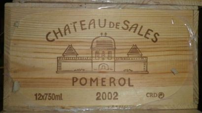 12 Bouteilles CHÂTEAU DE SALES 2002 - Pomerol...