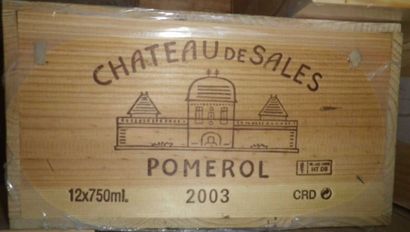 12 Bouteilles CHÂTEAU DE SALES 2003 - Pomerol...