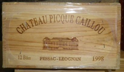 12 Bouteilles CHÂTEAU PICQUE CAILLOU 1998...