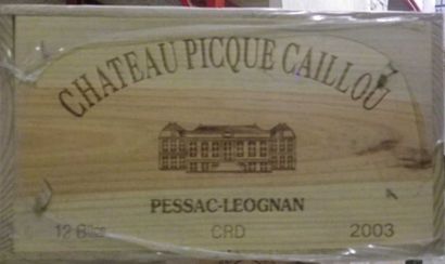 12 Bouteilles CHÂTEAU PICQUE CAILLOU 2003...