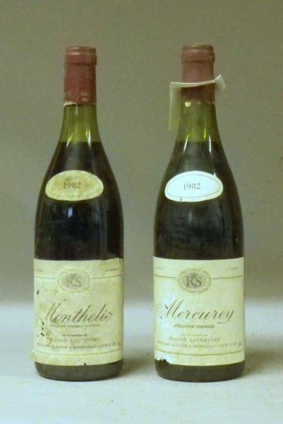 2 Bouteilles MONTHELIE ET MERCUREY 1982 -...