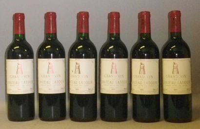 6 Bouteilles CHÂTEAU LATOUR 1991 1 étiquette...