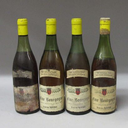 4 Bouteilles FINE DE BOURGOGNE - Louis Affre...
