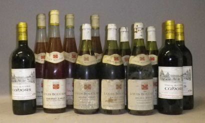 LOT DE 12 BOUTEILLES VINS DIVERS: 3 CAHORS...
