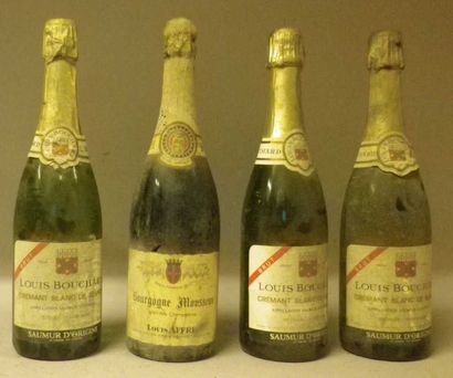 4 Bouteilles VINS MOUSSEUX: 1 BOURGOGNE MOUSSEUX...