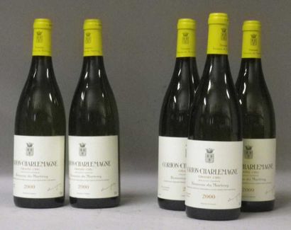 5 Bouteilles CORTON CHARLEMAGNE 2000 - Bonneau...