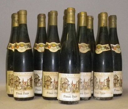 10 Bouteilles ALSACE PINOT NOIR 1988 - Producteurs...