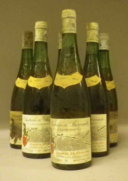 6 Bouteilles CHÂTEAU DE SURRONDE 1975 - Quarts...