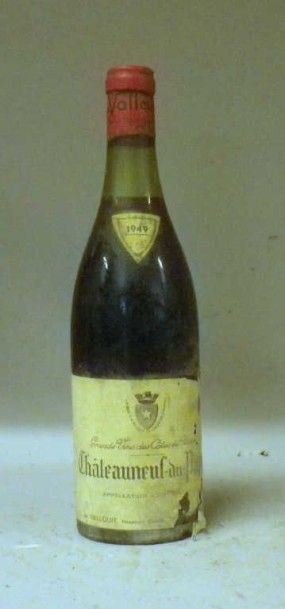 1 Bouteille CHÂTEAUNEUF DE PAPE 1949 - Vallouit...