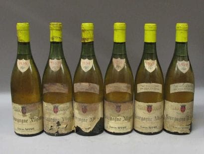 6 Bouteilles BOURGOGNE ALIGOTE 1959 - Louis...