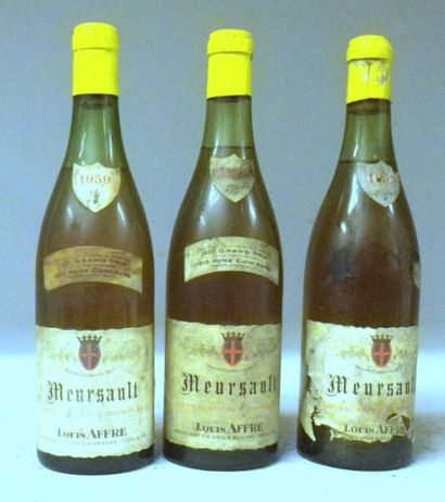 3 Bouteilles MEURSAULT 1953 - Louis Affre...