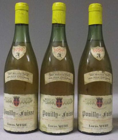 3 Bouteilles POUILLY FUISSE 1959 - Louis...