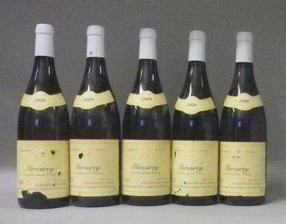 5 Bouteilles MERCUREY BLANC 2000 - Barthelemy...