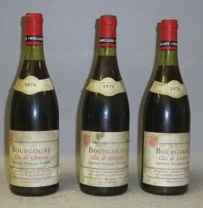3 Bouteilles BOURGOGNE CLOS DES CHENOVES...