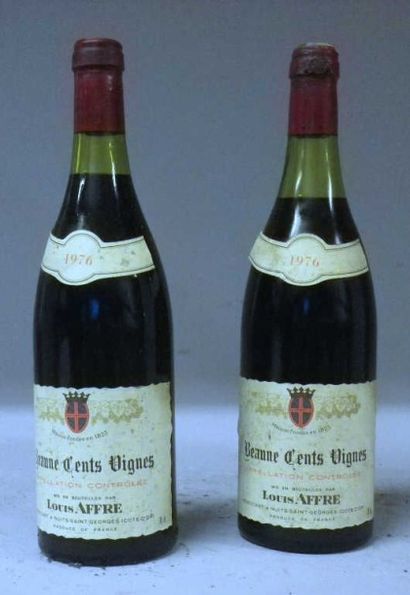 2 Bouteilles BEAUNE CENT VIGNES 1976 - Louis...