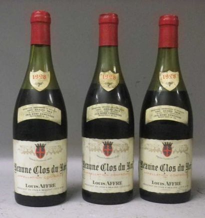 3 Bouteilles BEAUNE CLOS DU ROI 1928 - Louis...