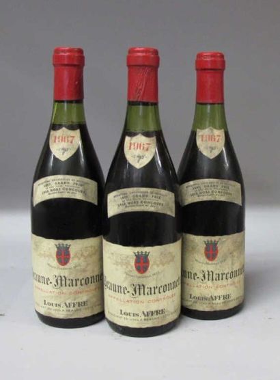 3 Bouteilles BEAUNE MARCONNETS 1967 - Louis...