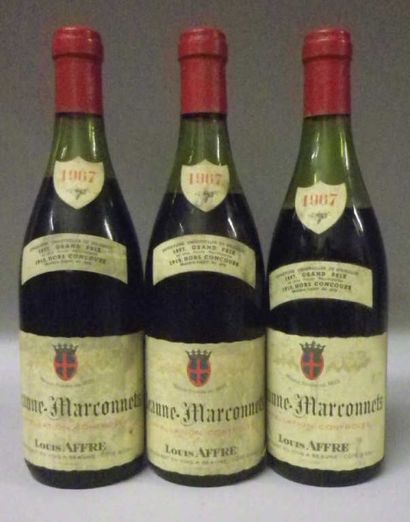 3 Bouteilles BEAUNE MARCONNETS 1967 - Louis...