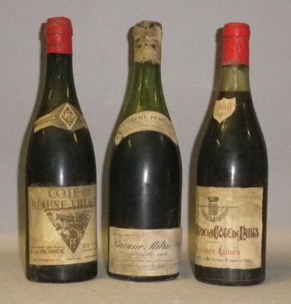 LOT DE 3 MILLESIMES ANCIENS DE BOURGOGNE...