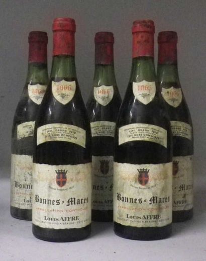 5 Bouteilles BONNES MARES - Louis Affre 1966...