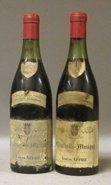 2 Bouteilles CHAMBOLLE-MUSIGNY 1957 - Louis...