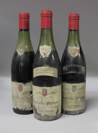 3 Bouteilles CHAMBOLLE-MUSIGNY 1957 - Louis...