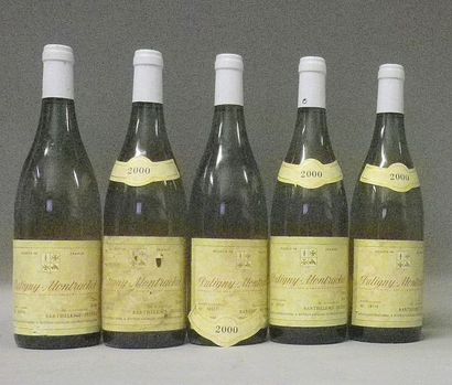 5 Bouteilles PULIGNY MONTRACHET 2000 - Barthelemy...