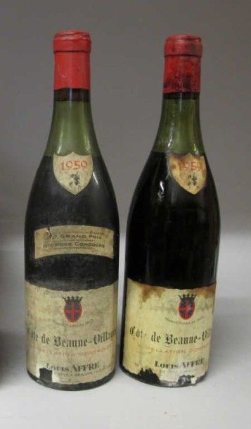 2 Bouteilles COTE DE BEAUNE VILLAGES 1959...