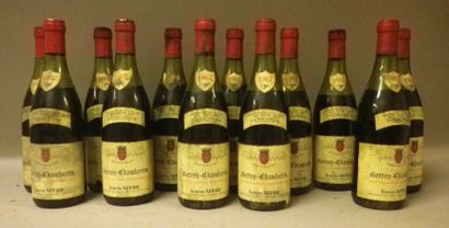 12 Bouteilles GEVREY CHAMBERTIN 1967 - Louis...