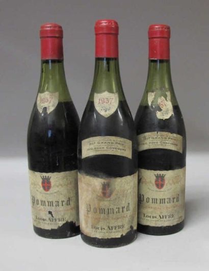 3 Bouteilles POMMARD 1957 - Louis Affre Etiquettes...