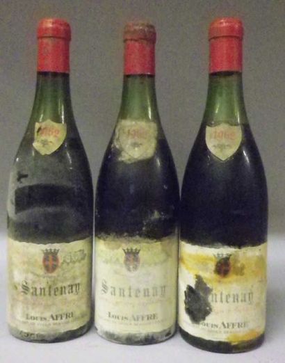 3 Bouteilles SANTENAY 1962 - Louis Affre...